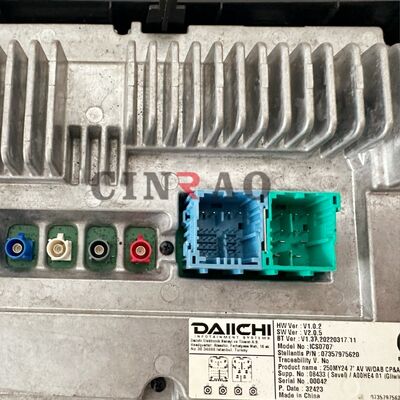 Monitor de Tela de Carro Fiat ICS0707 Display LCD 250MY24 7 AV WDAB Navegação GPS